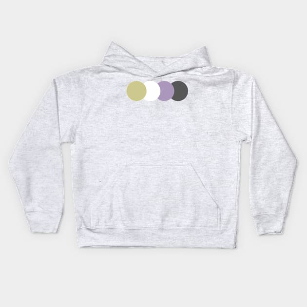 Enby | Muted | Subtle Pride Kids Hoodie by PrinceSnoozy